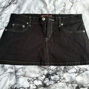 💎3/$15 - Black Mini Skirt with Silver Stitching